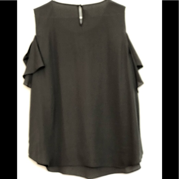 A. Buyer Charcoal Studded Cold Shoulder Blouse 2X - Picture 7 of 11